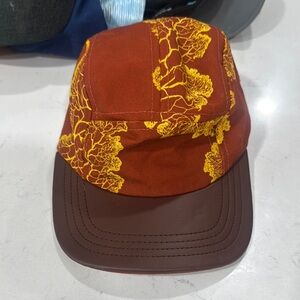 Brown and Yellow Floral Cap